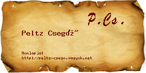 Peltz Csegő névjegykártya